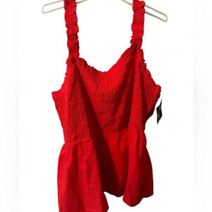 NWT Ava And Viv 2xl Red Casual Sleepless Shirt Casual